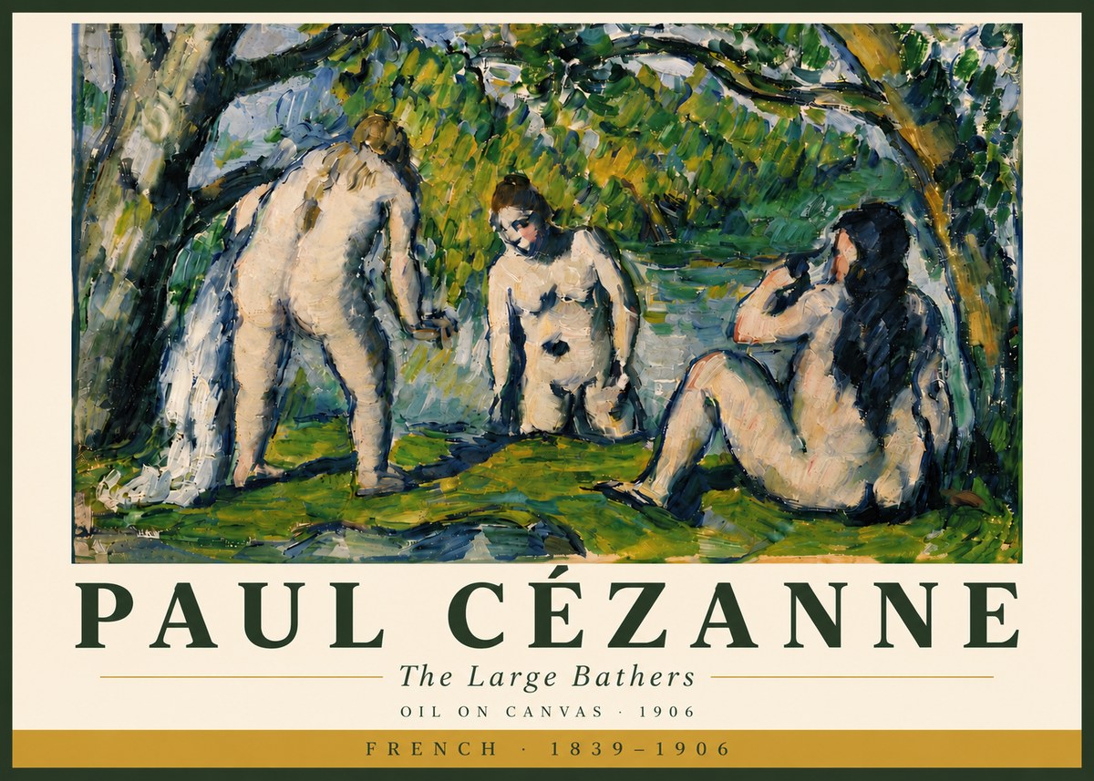 Paul Cézanne The Large Bathers V No5 - Plakát