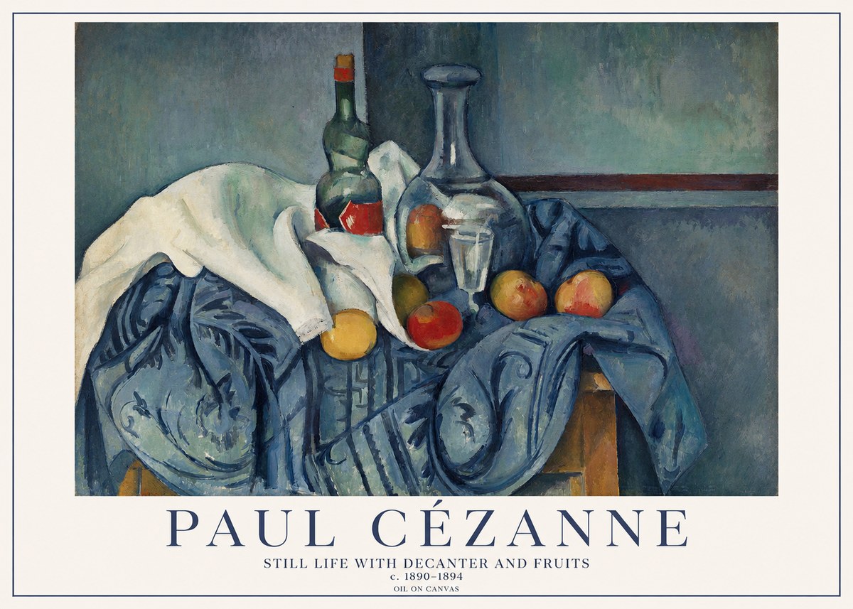 Paul Cézanne Still Life with Decanter and Fruits No1 - Plakát