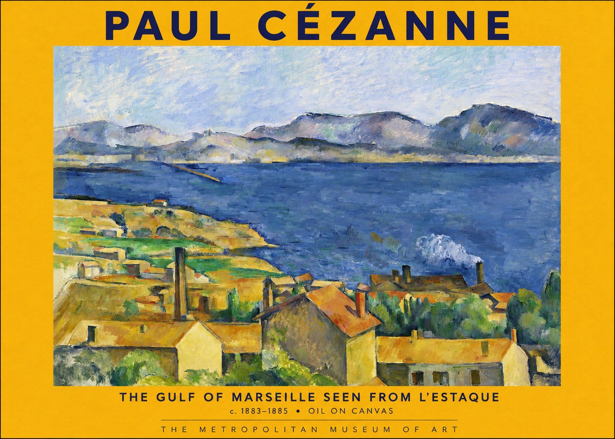 Paul Cézanne The Gulf of Marseille Seen from L'estaque No2 - Plakát