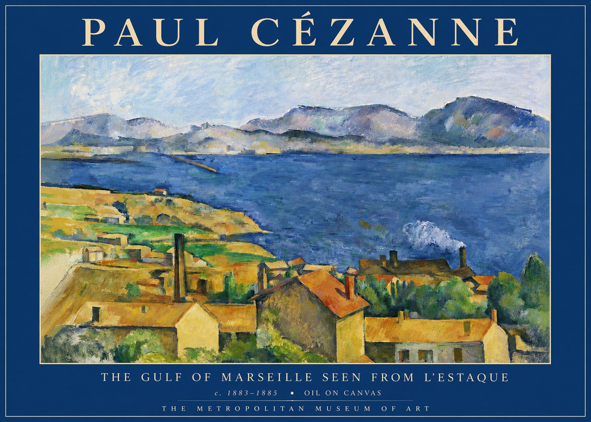 Paul Cézanne The Gulf of Marseille Seen from L'estaque No4 - Plakát