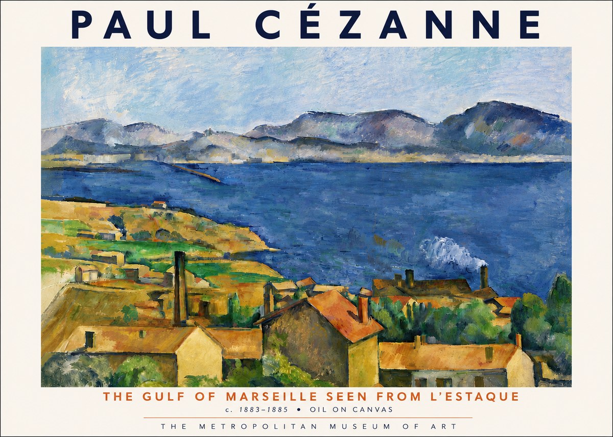 Paul Cézanne The Gulf of Marseille Seen from L'estaque No5 - Plakát