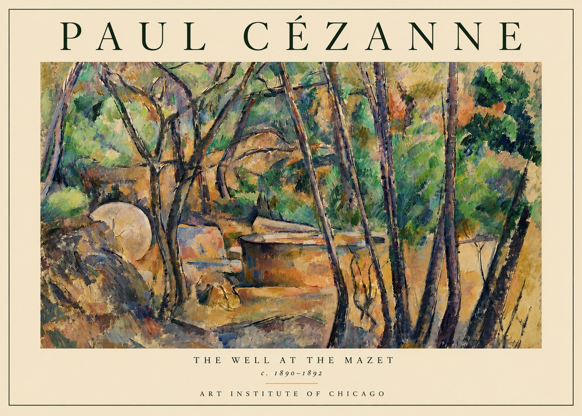 Paul Cézanne The Well at the Mazet No4 - Plakát