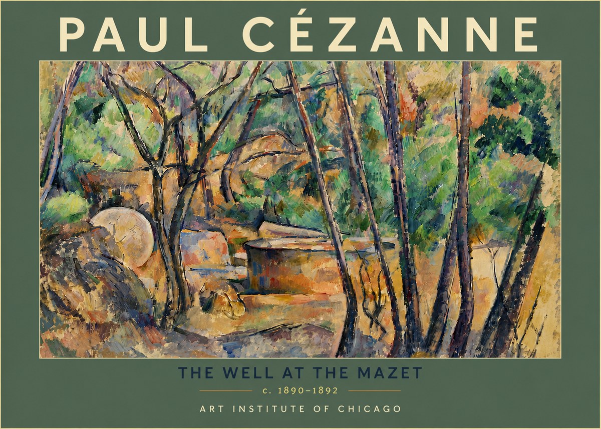 Paul Cézanne The Well at the Mazet No6 - Plakát