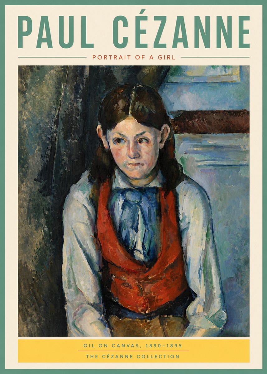 Paul Cézanne Portrait of a Girl No5 - Plakát