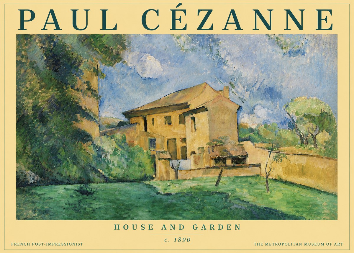 Paul Cézanne House and Garden No4 - Plakát