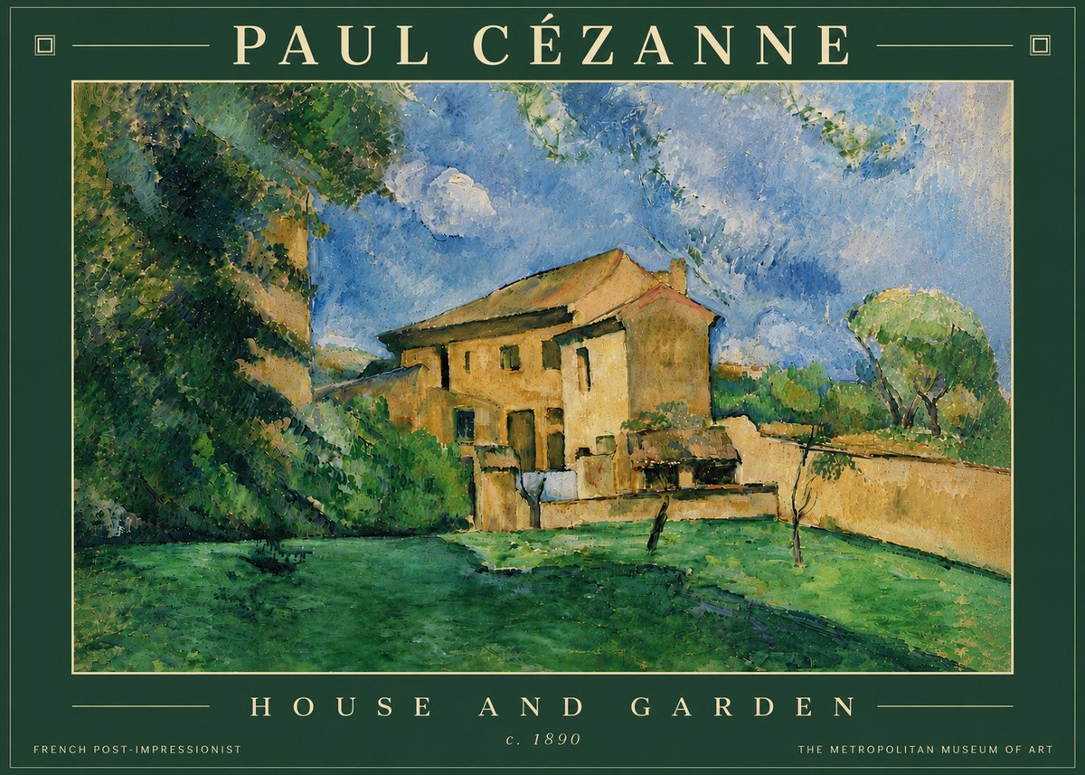 Paul Cézanne House and Garden No6 - Plakát