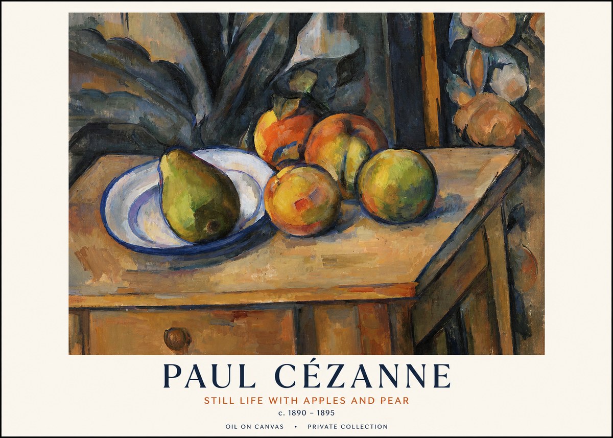 Paul Cézanne Still Life with Apples and Pear No1 - Plakát