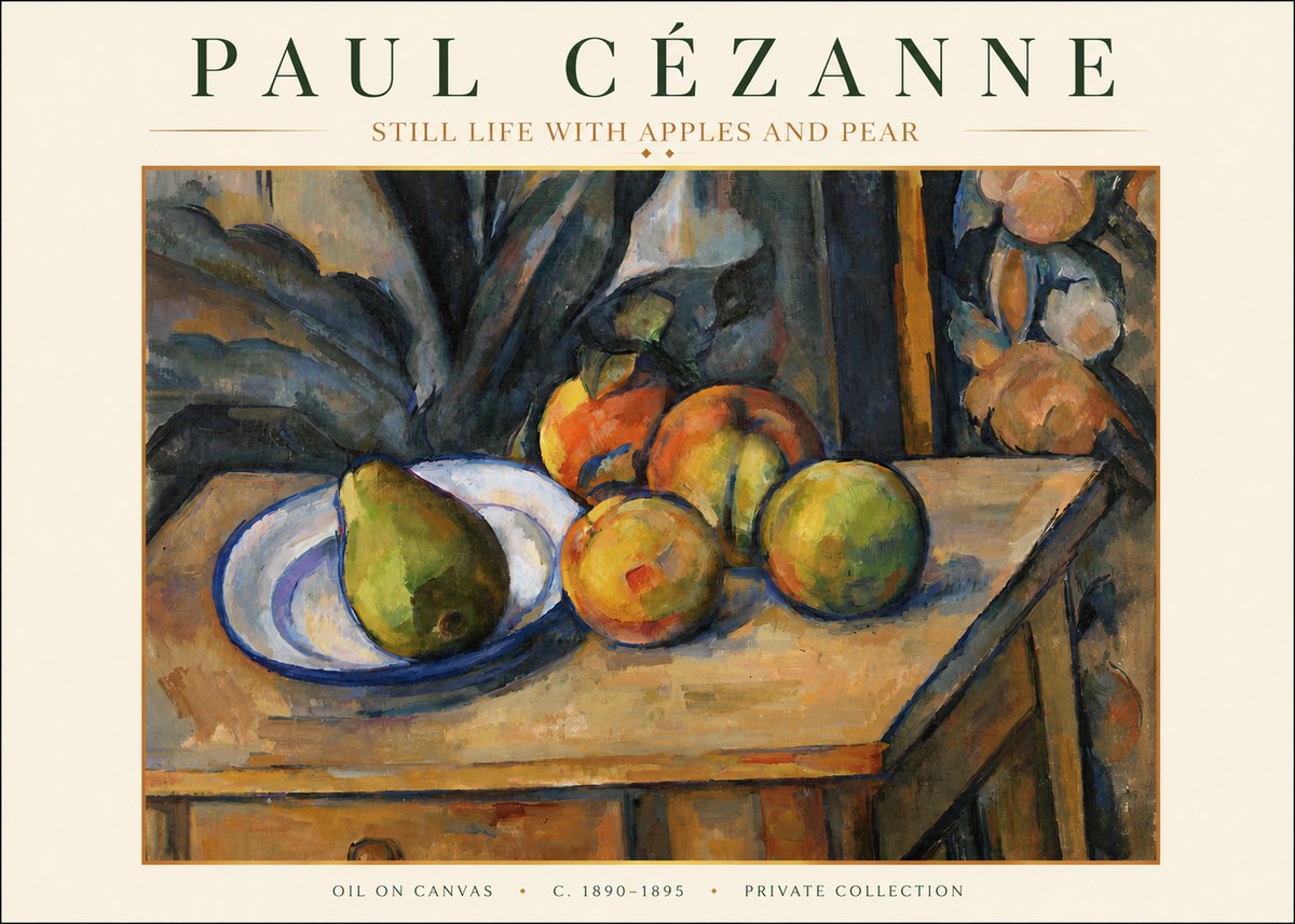 Paul Cézanne Still Life with Apples and Pear No3 - Plakát