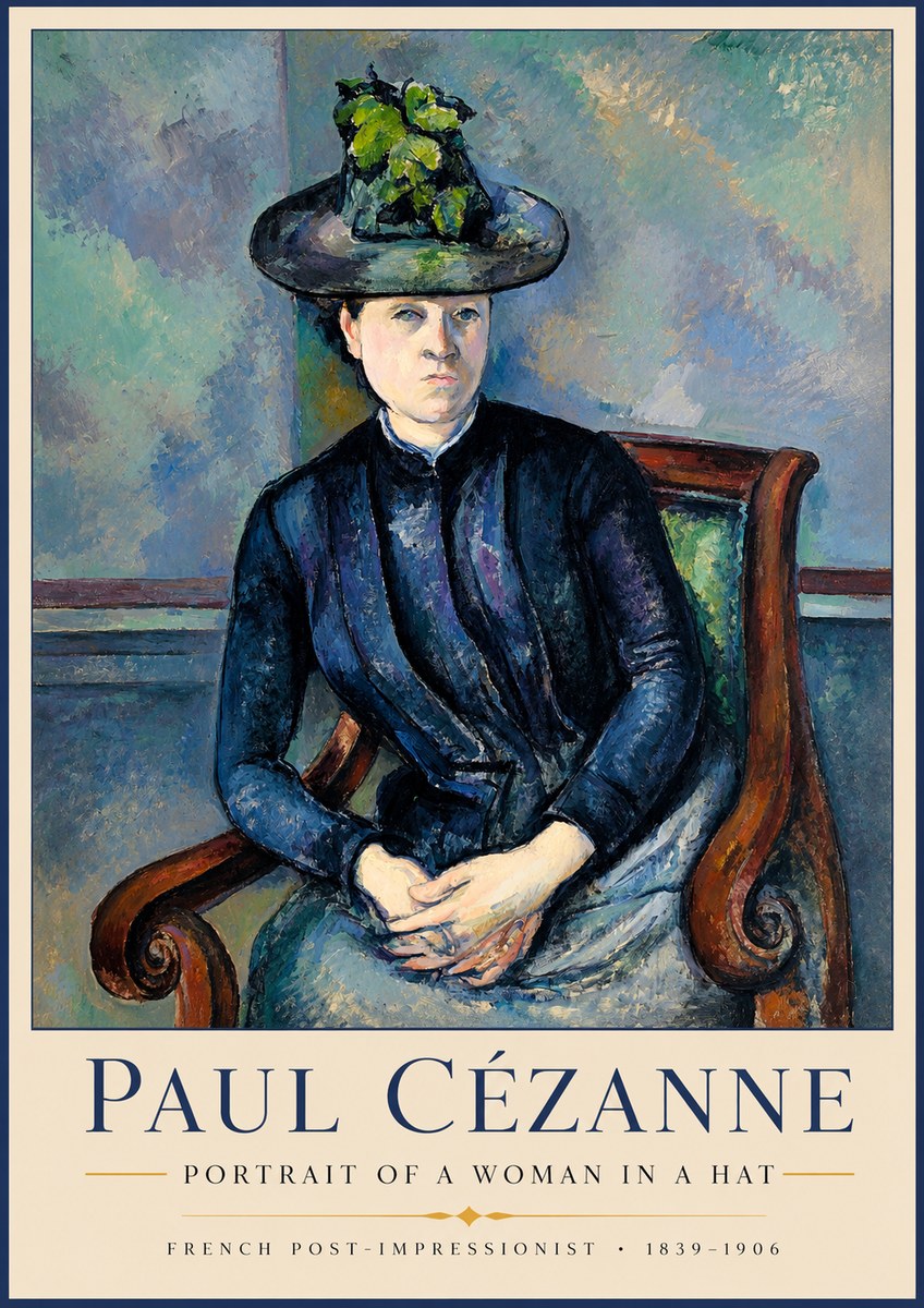 Paul Cézanne Portrait of a Woman II No2 - Plakát
