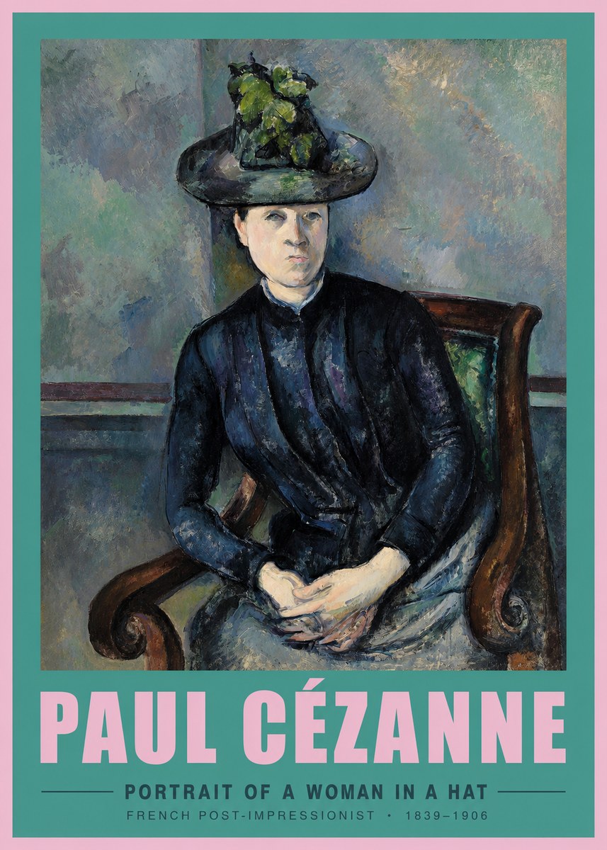 Paul Cézanne Portrait of a Woman II No3 - Plakát