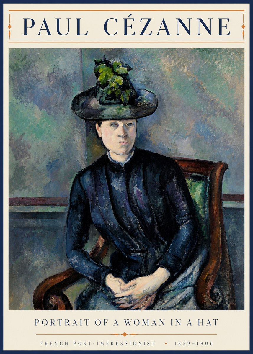 Paul Cézanne Portrait of a Woman II No4 - Plakát