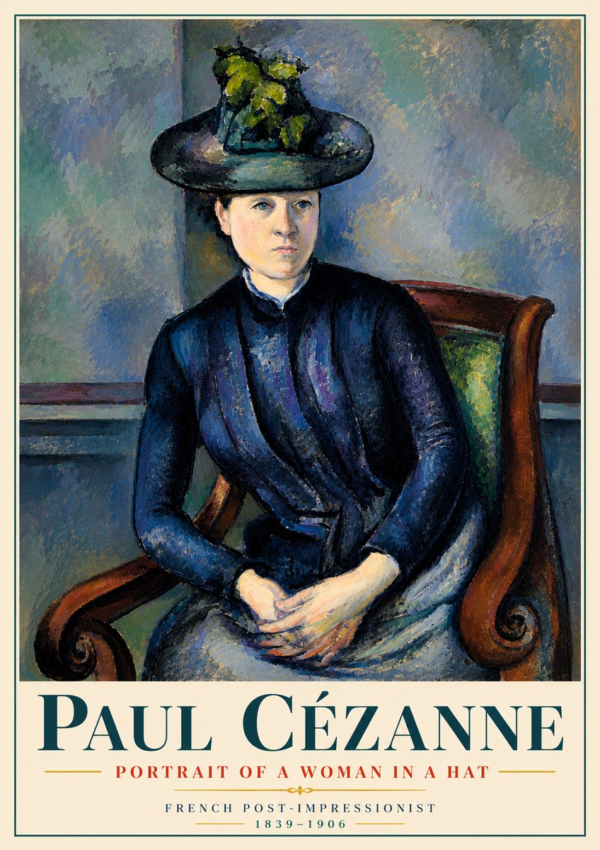 Paul Cézanne Portrait of a Woman II No6 - Plakát