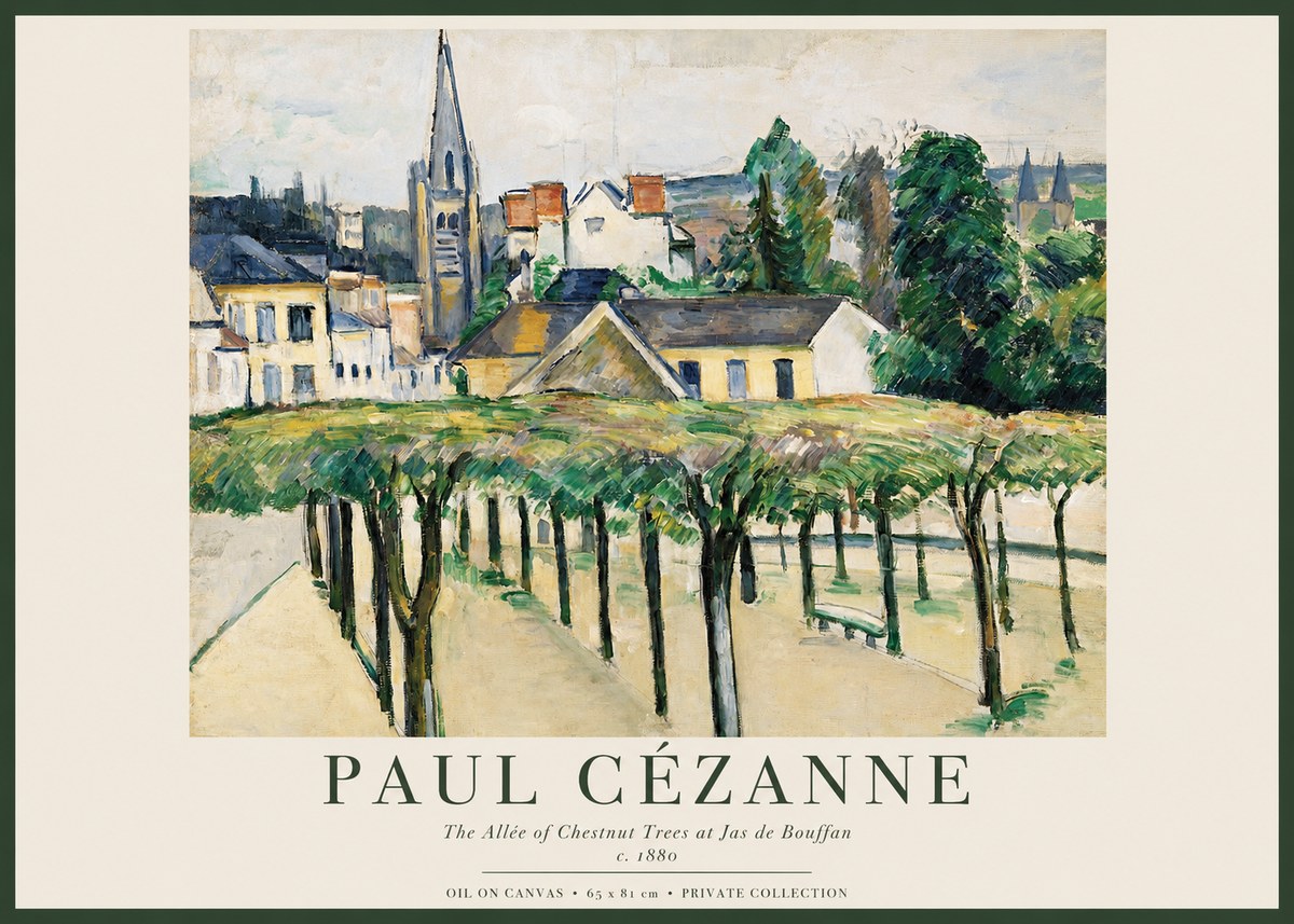 Paul Cézanne The Allée of Chestnut Trees at Jas De Bouffan No1 - Plakát