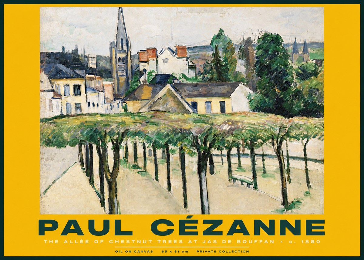 Paul Cézanne The Allée of Chestnut Trees at Jas De Bouffan No2 - Plakát