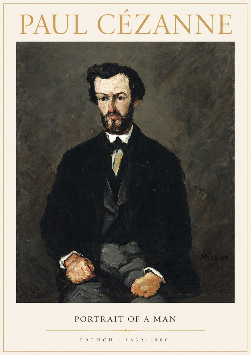 Paul Cézanne Portrait of a Man II No1 - Plakát
