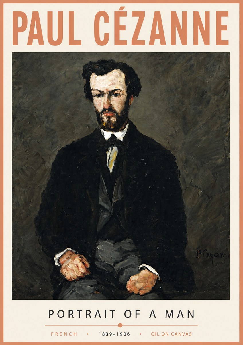 Paul Cézanne Portrait of a Man II No4 - Plakát