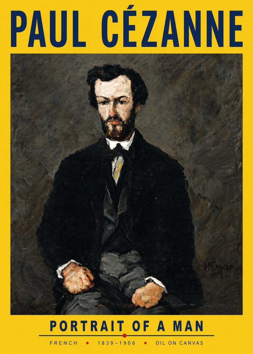 Paul Cézanne Portrait of a Man II No6 - Plakát
