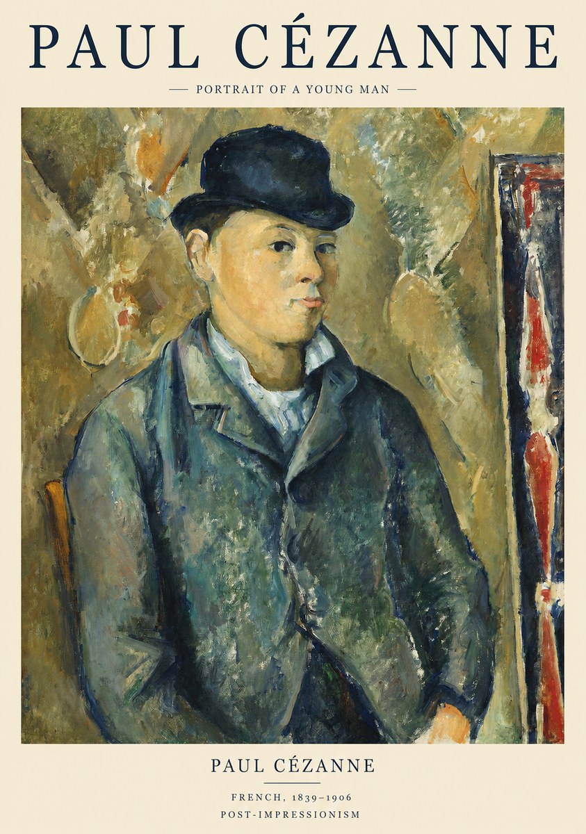 Paul Cézanne Portrait of a Young Man No1 - Plakát