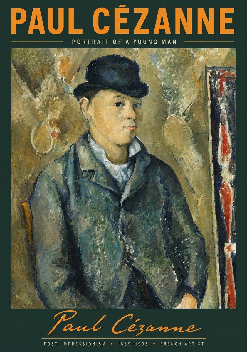 Paul Cézanne Portrait of a Young Man No2 - Plakát