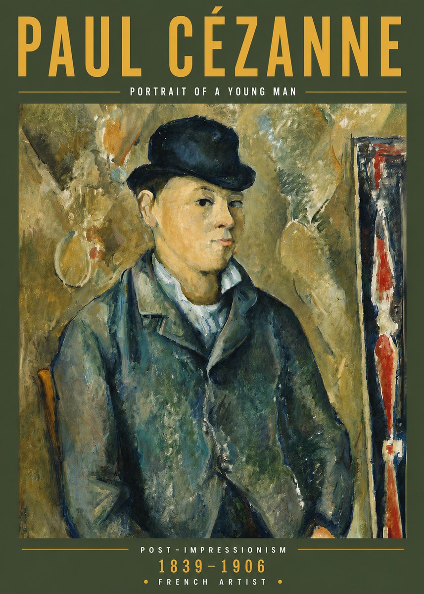 Paul Cézanne Portrait of a Young Man No6 - Plakát