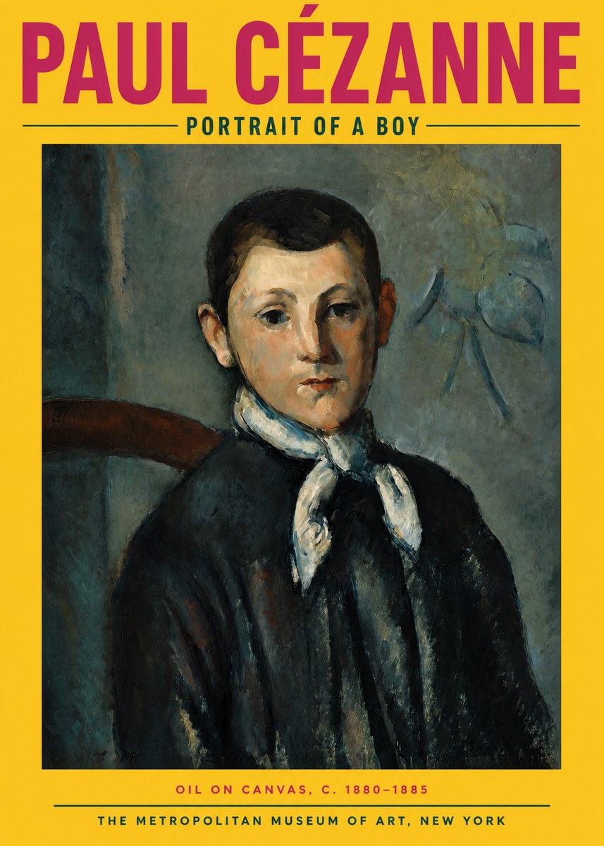 Paul Cézanne Portrait of a Boy No2 - Plakát