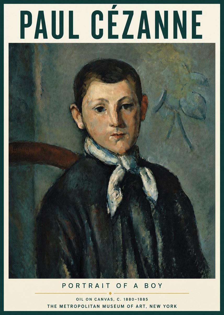 Paul Cézanne Portrait of a Boy No3 - Plakát