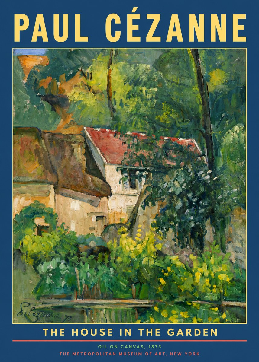 Paul Cézanne The House in the Garden No2 - Plakát