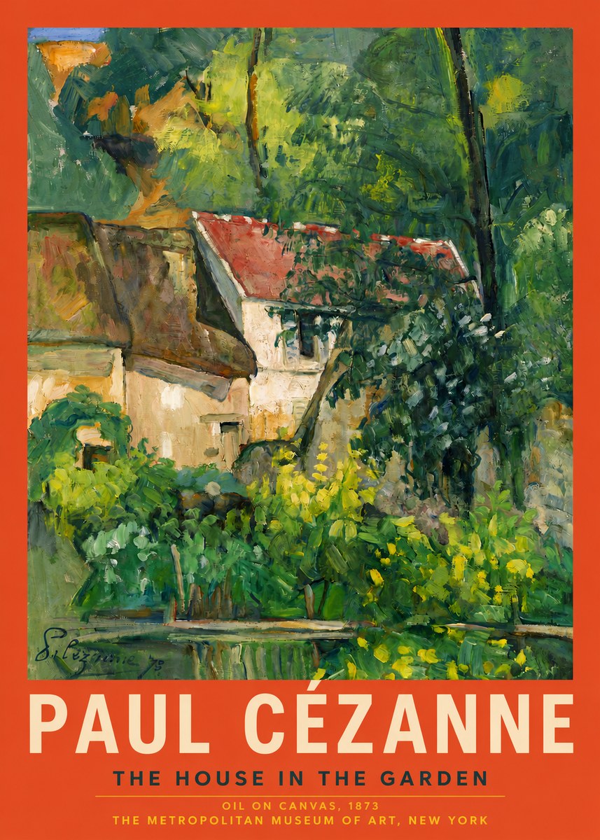 Paul Cézanne The House in the Garden No4 - Plakát