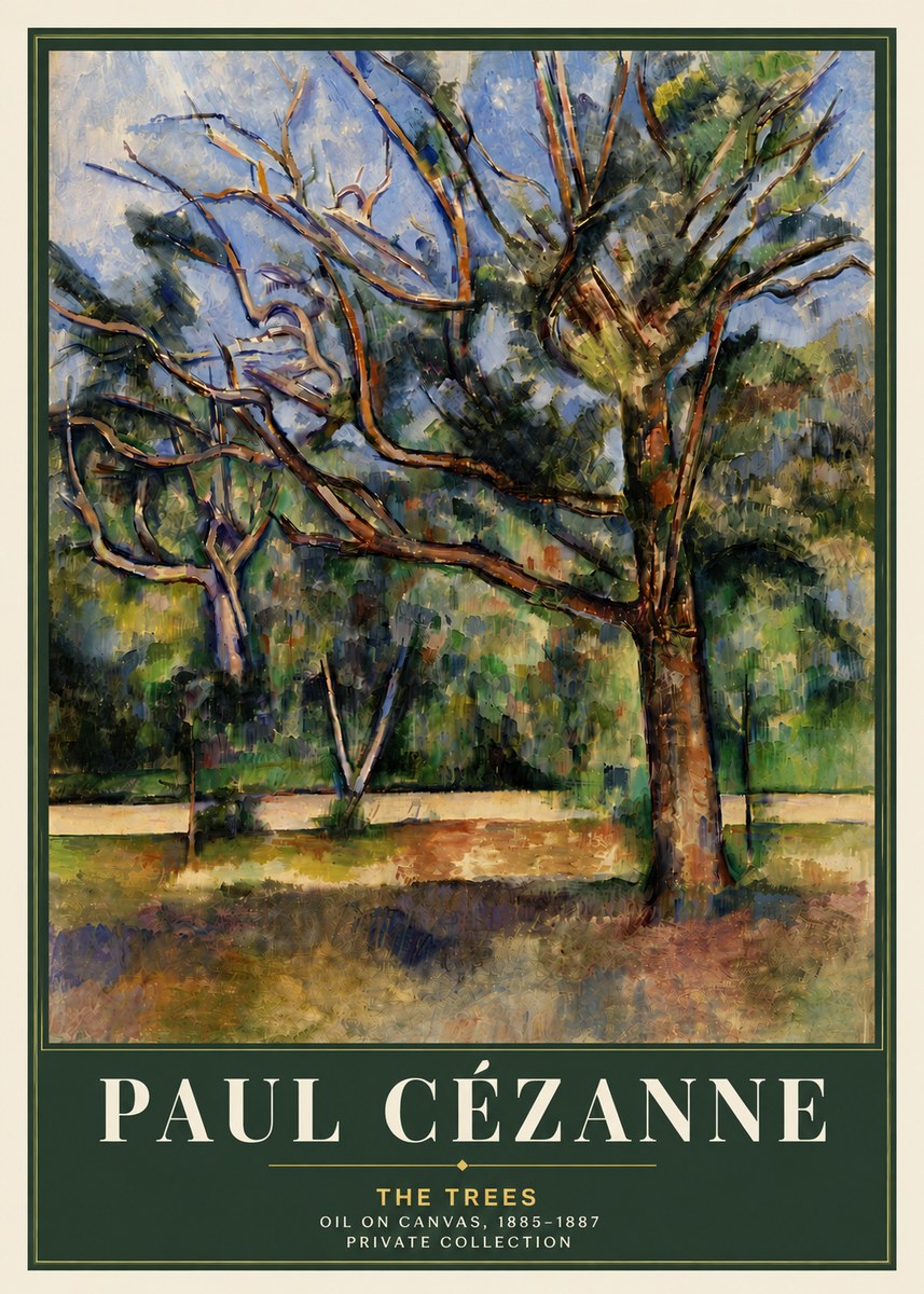 Paul Cézanne The Trees No5 - Plakát