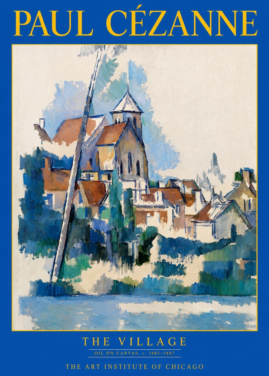 Paul Cézanne The Village II No2 - Plakát