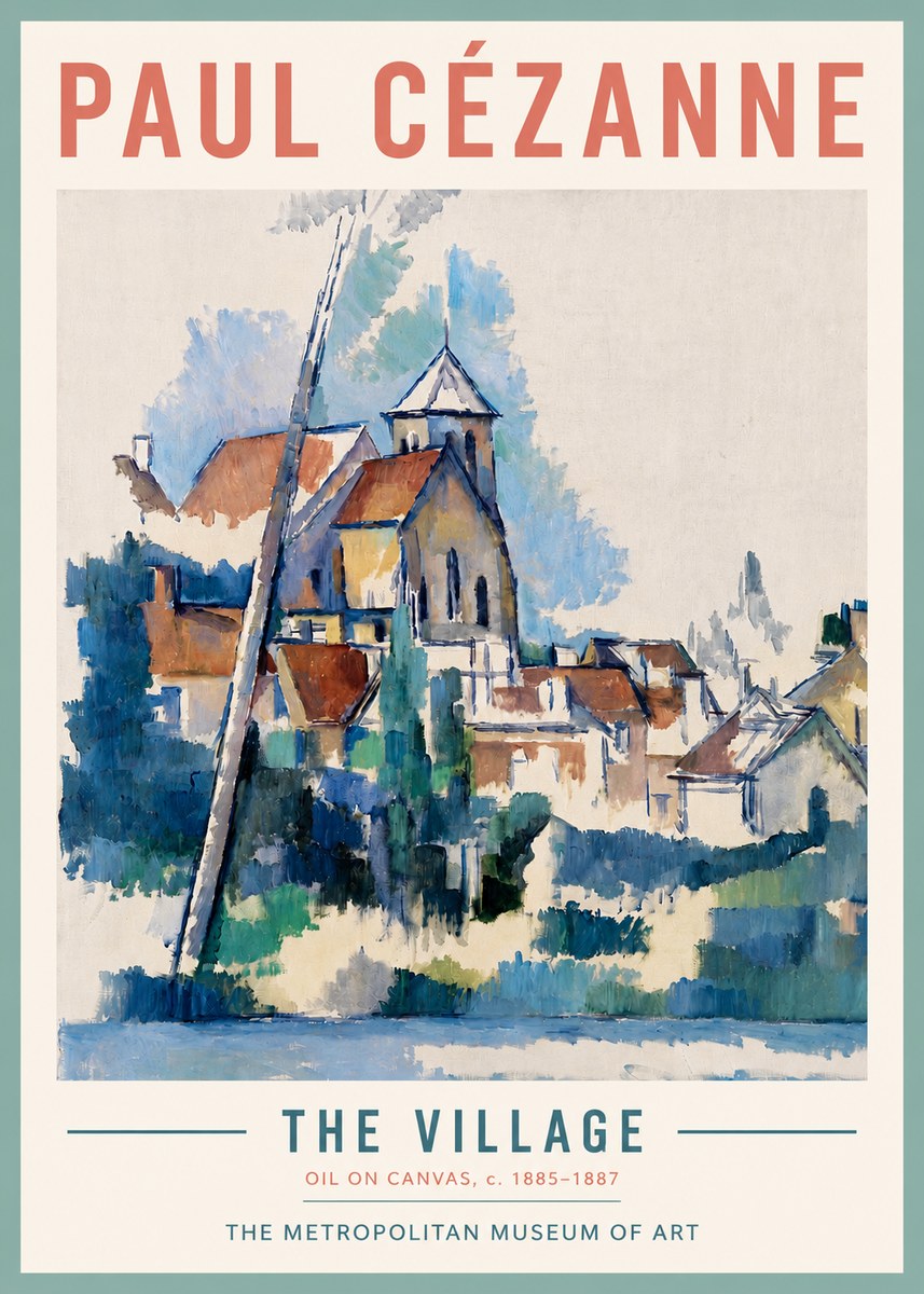 Paul Cézanne The Village II No3 - Plakát