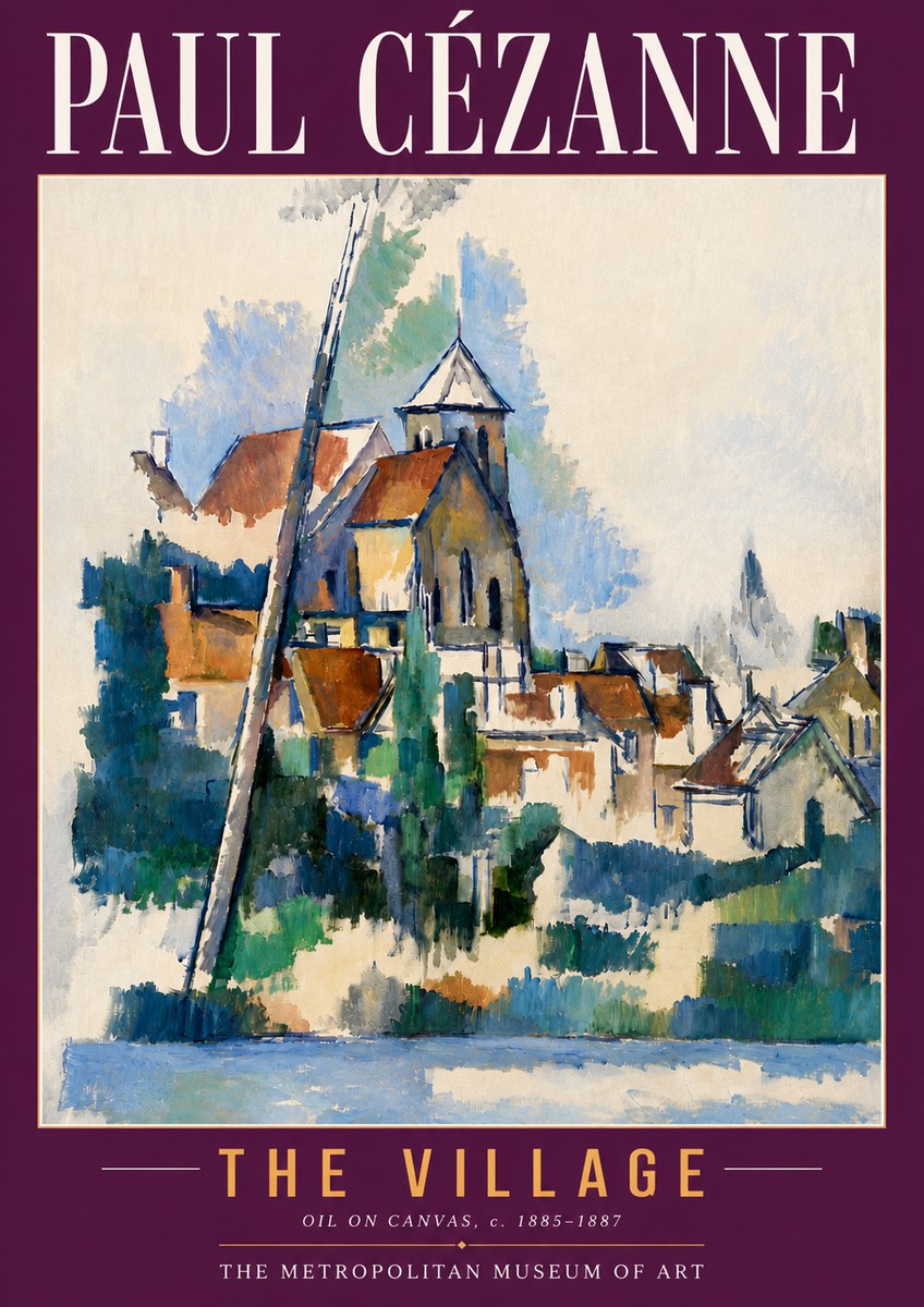 Paul Cézanne The Village II No4 - Plakát