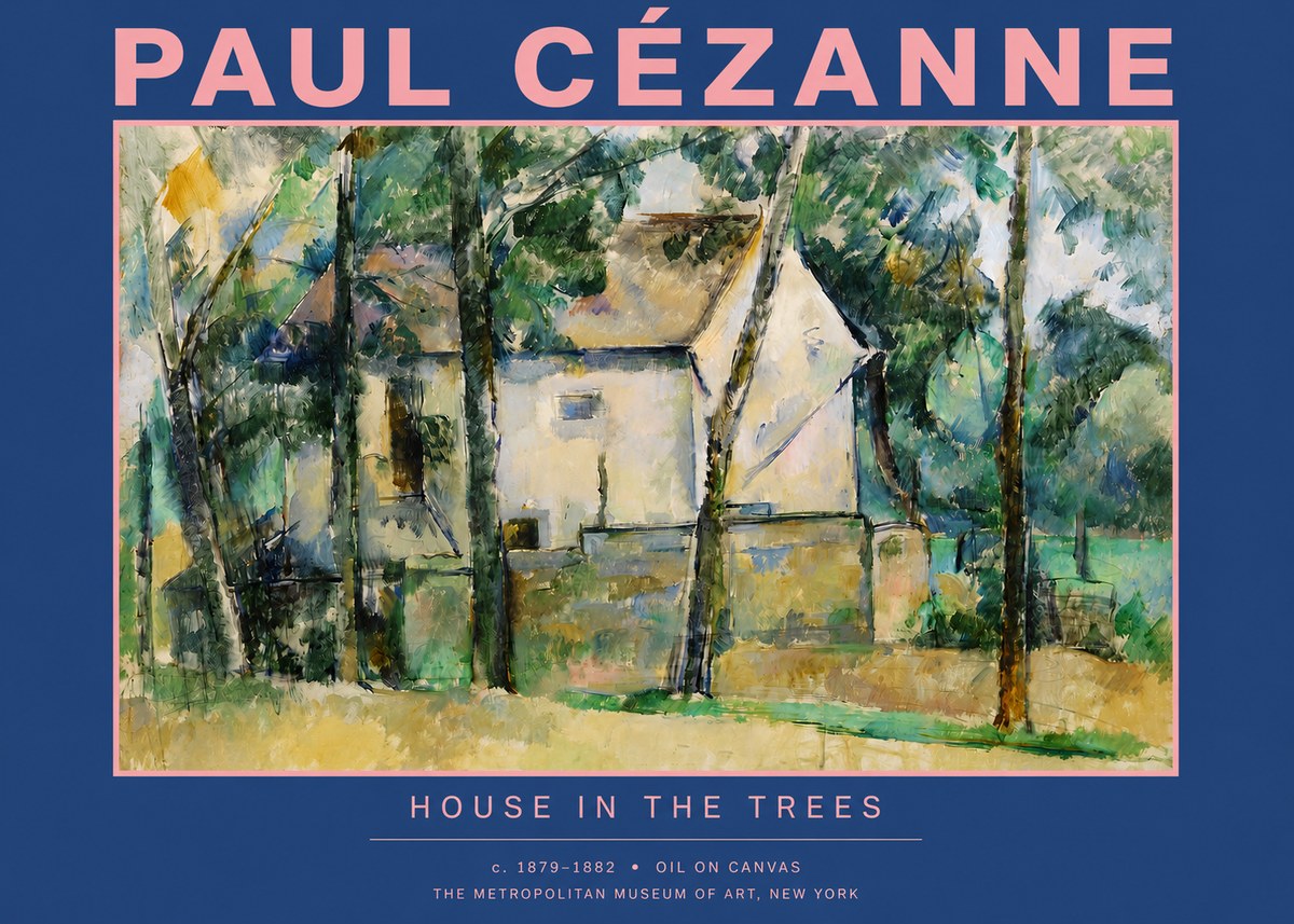 Paul Cézanne House in the Trees No2 - Plakát