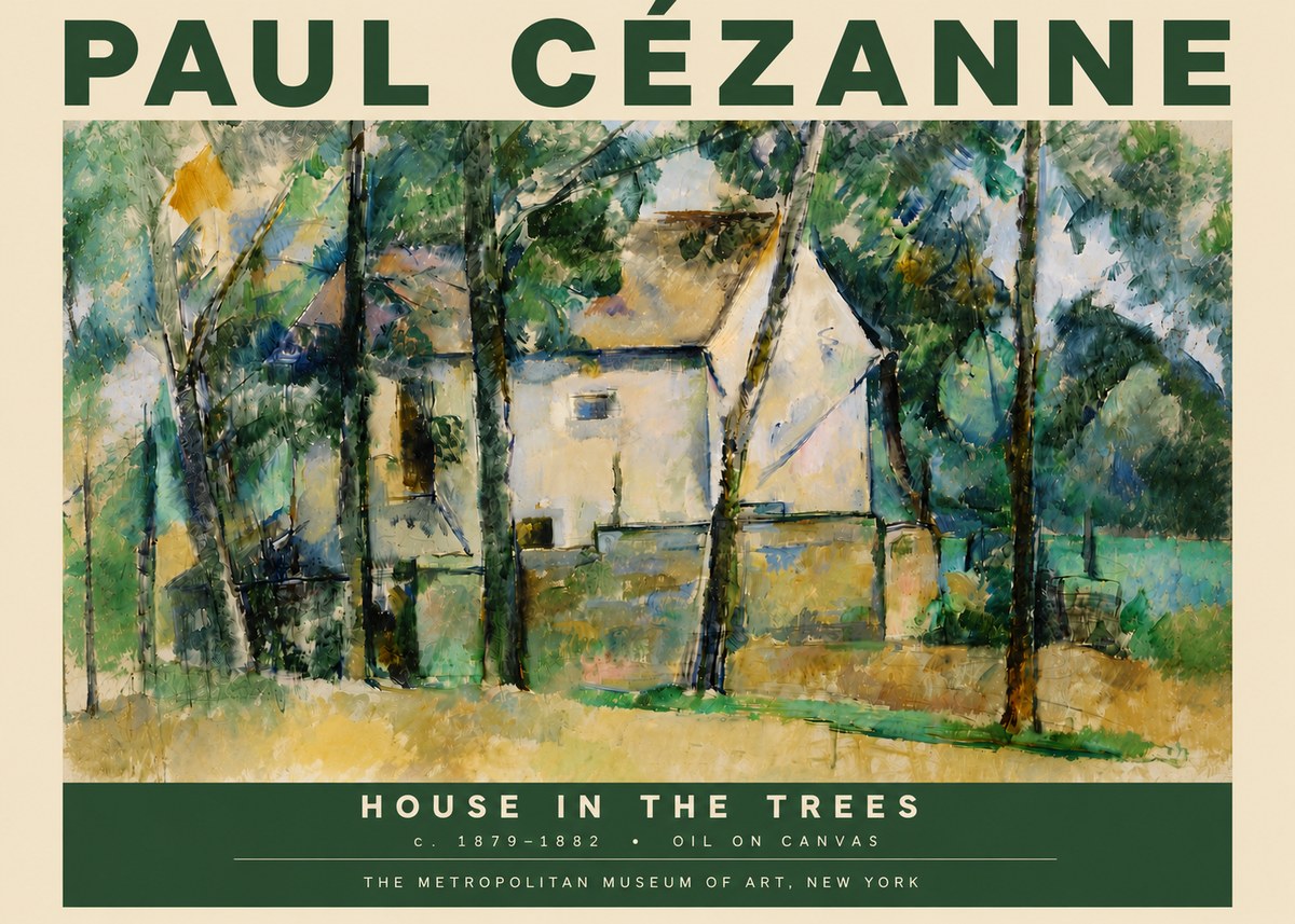 Paul Cézanne House in the Trees No4 - Plakát