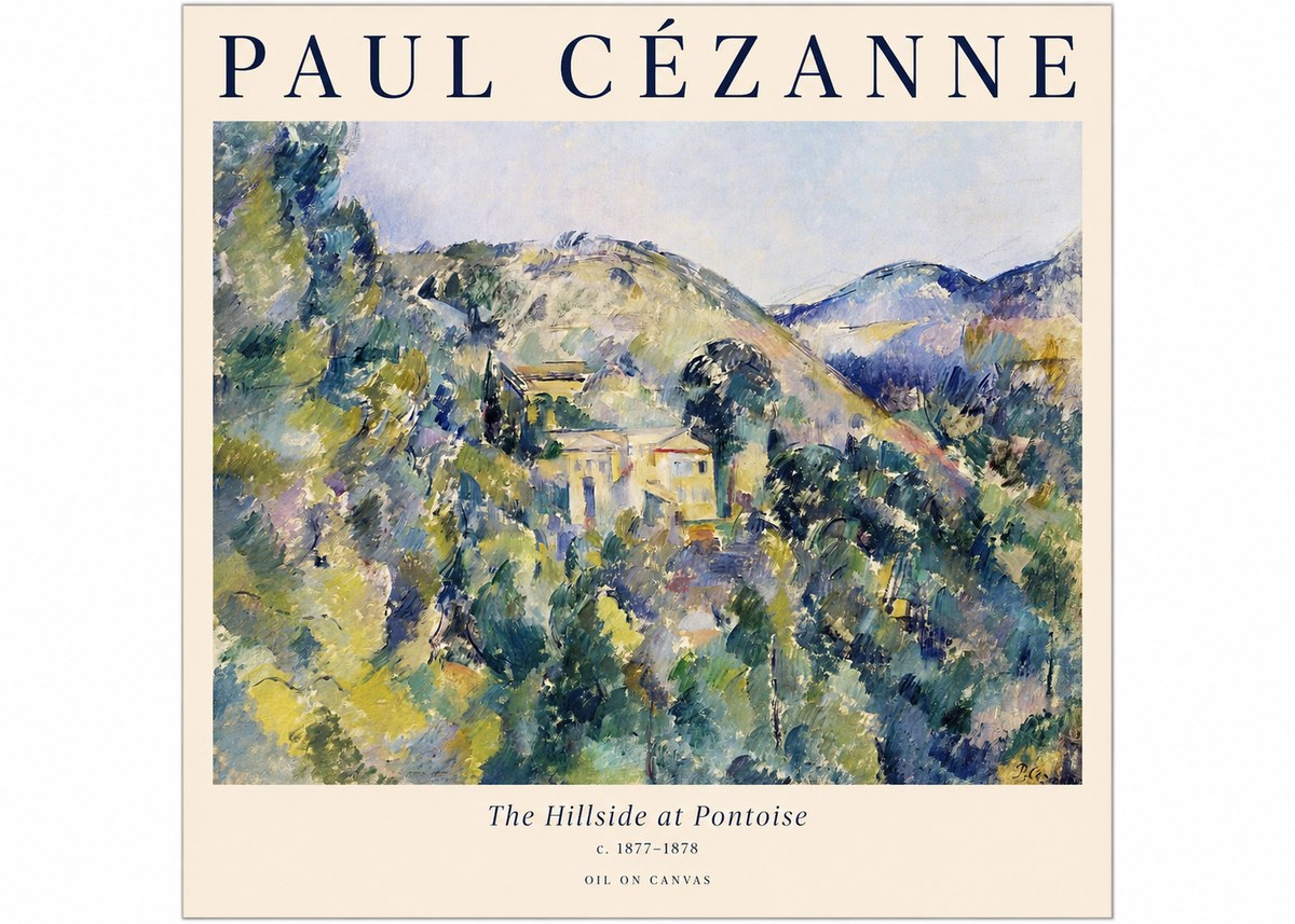 Paul Cézanne The Hillside at Pontoise No1 - Plakát