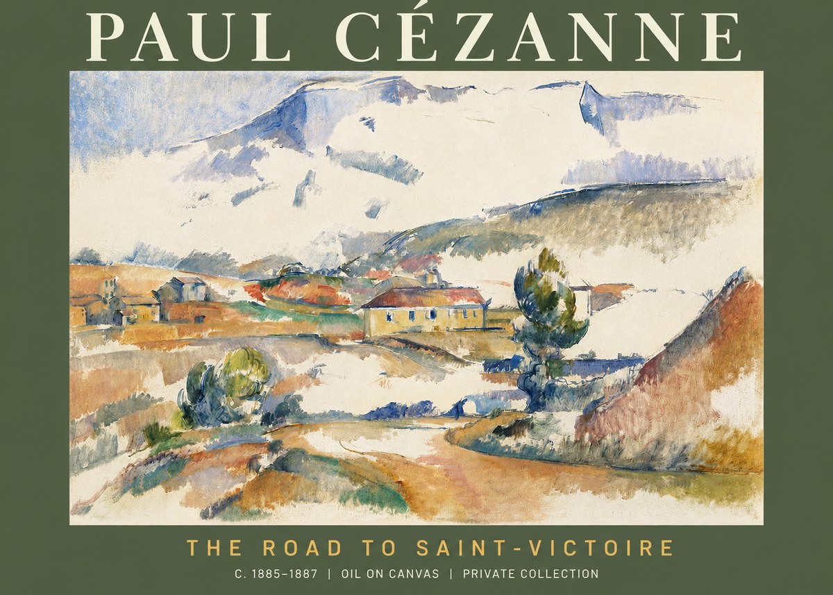 Paul Cézanne The Road to Saint-victoire No2 - Plakát