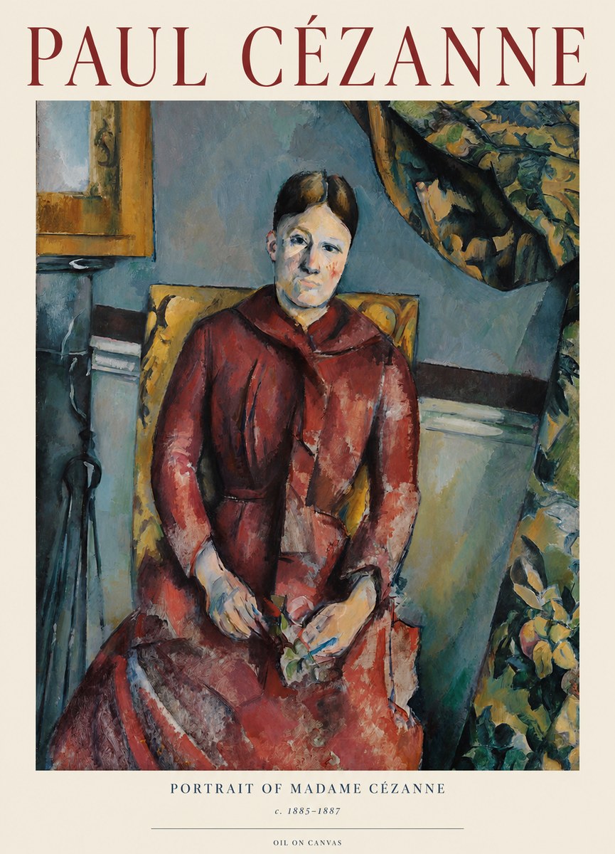 Paul Cézanne Portrait of Madame Cézanne II No1 - Plakát