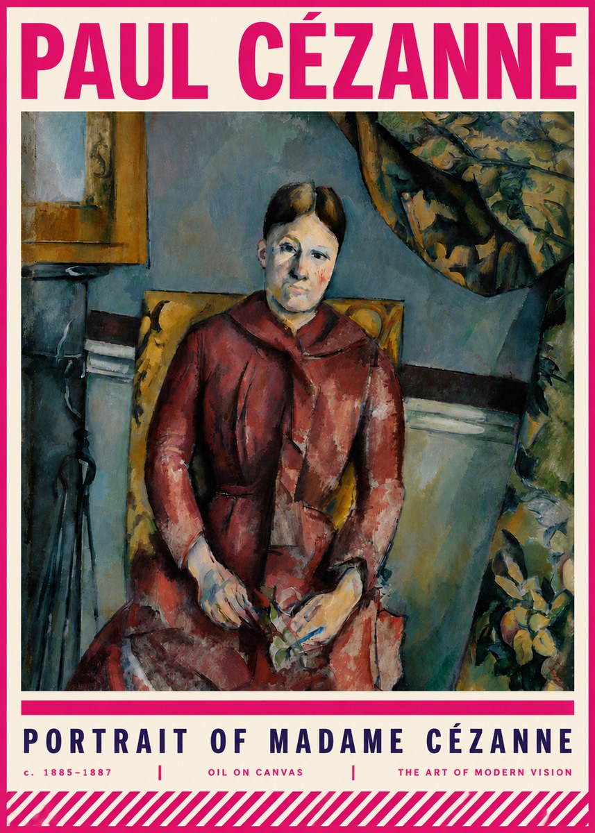 Paul Cézanne Portrait of Madame Cézanne II No4 - Plakát