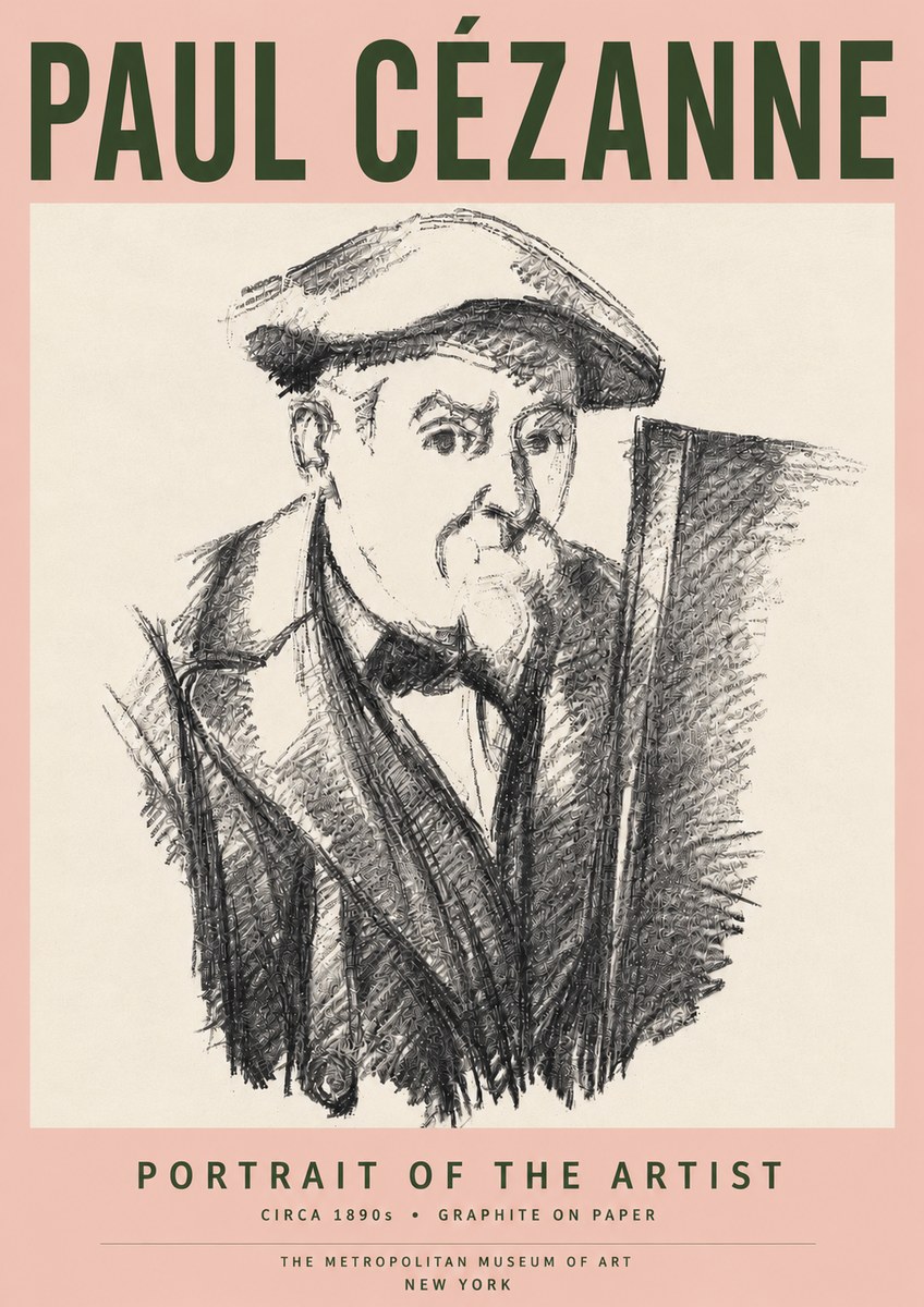 Paul Cézanne Portrait of the Artist III No5 - Plakát