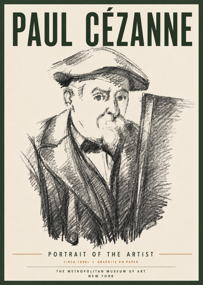 Paul Cézanne Portrait of the Artist III No6 - Plakát