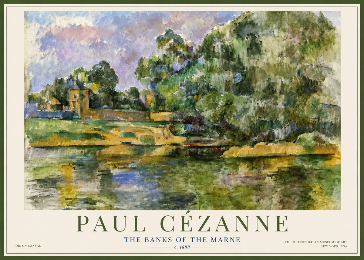 Paul Cézanne The Banks of the Marne No4 - Plakát