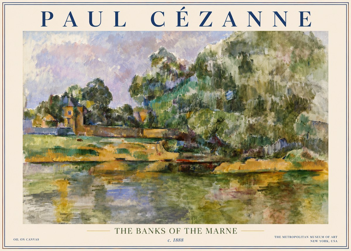 Paul Cézanne The Banks of the Marne No5 - Plakát