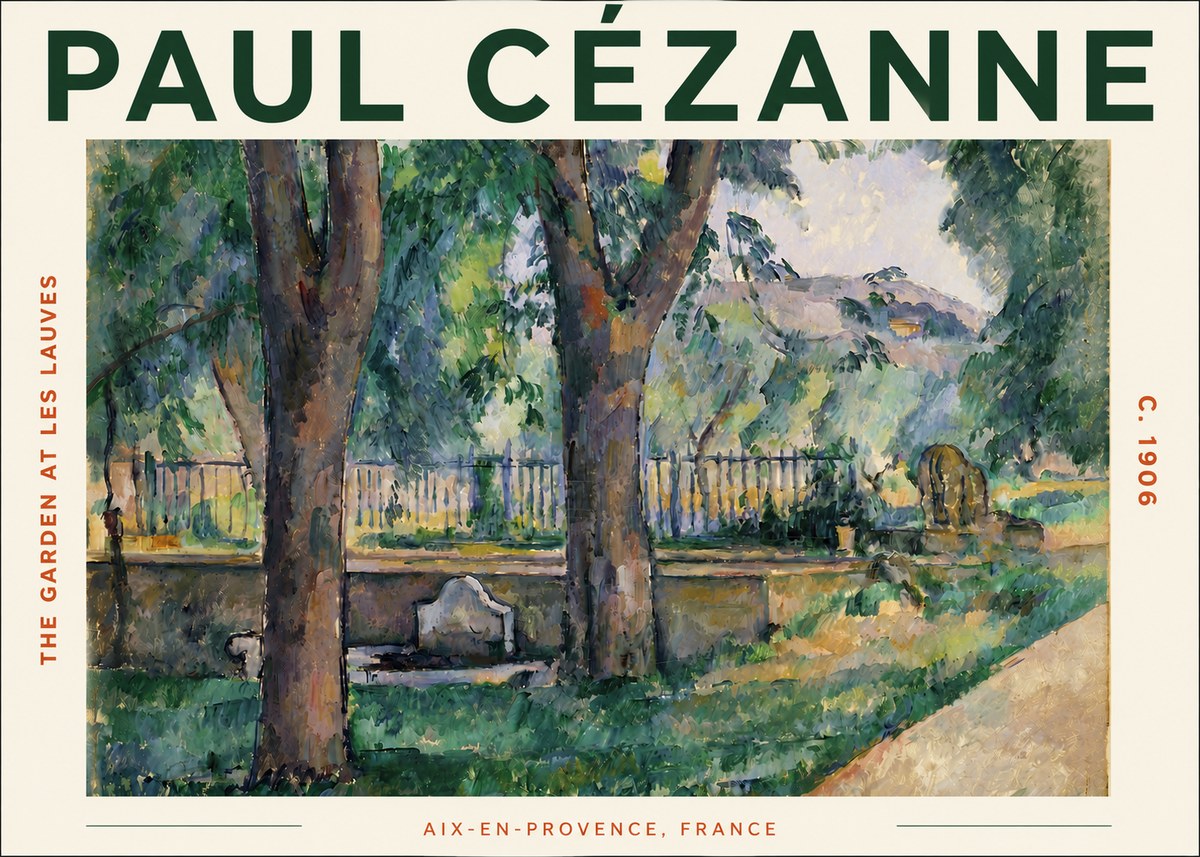 Paul Cézanne The Garden at Les Lauves No3 - Plakát