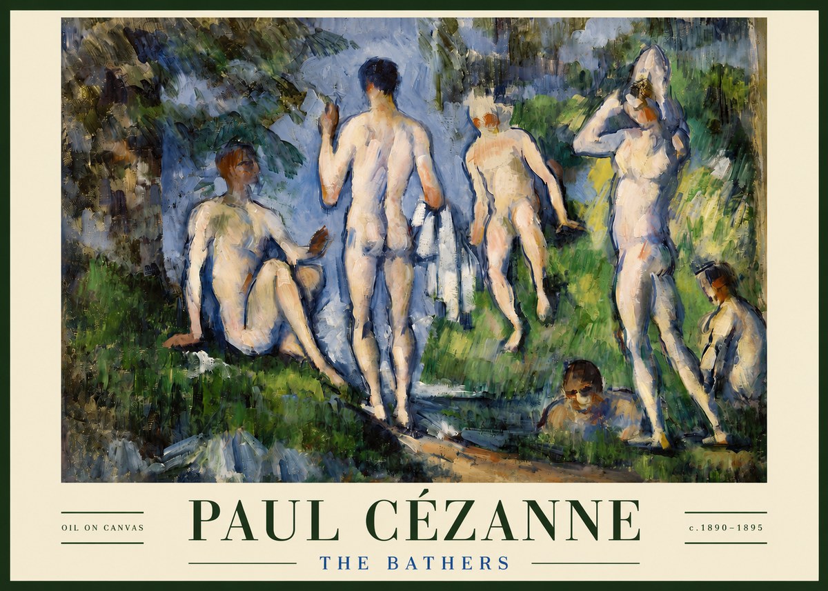 Paul Cézanne The Bathers No3 - Plakát