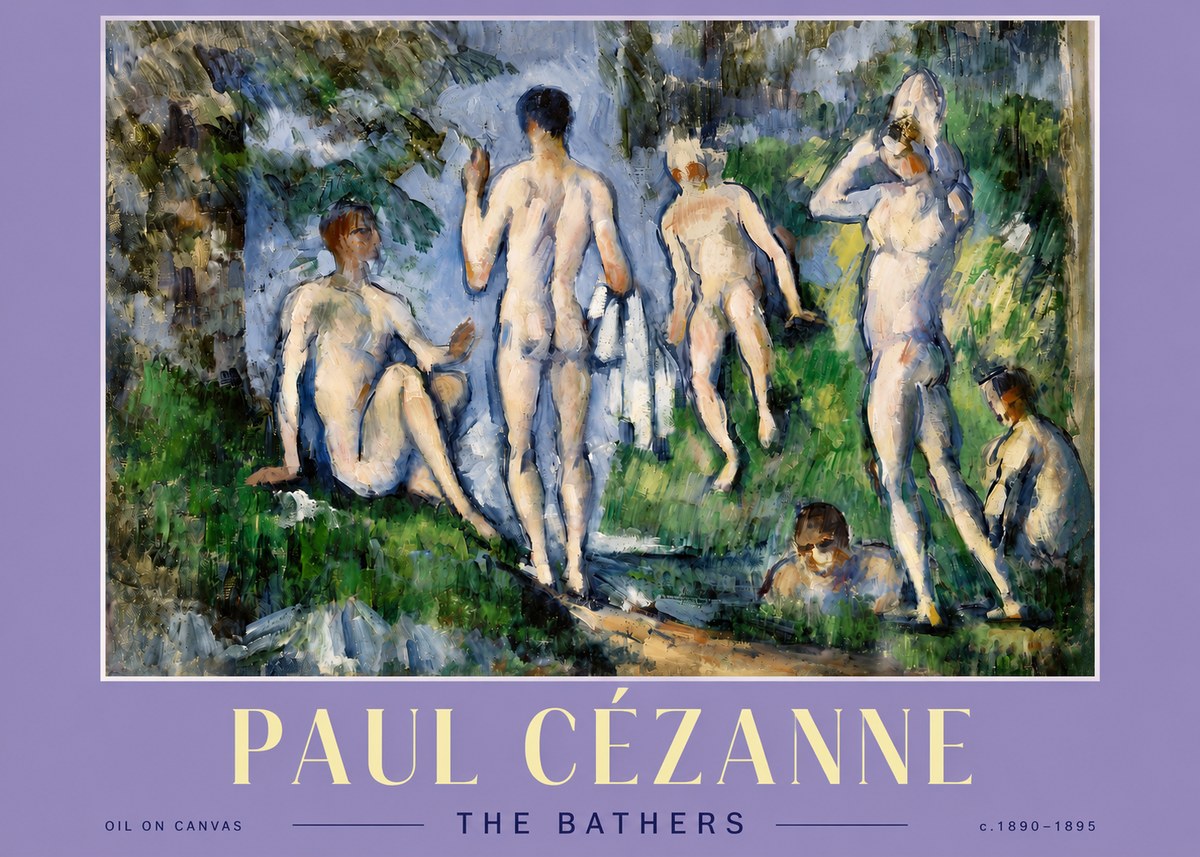 Paul Cézanne The Bathers No4 - Plakát