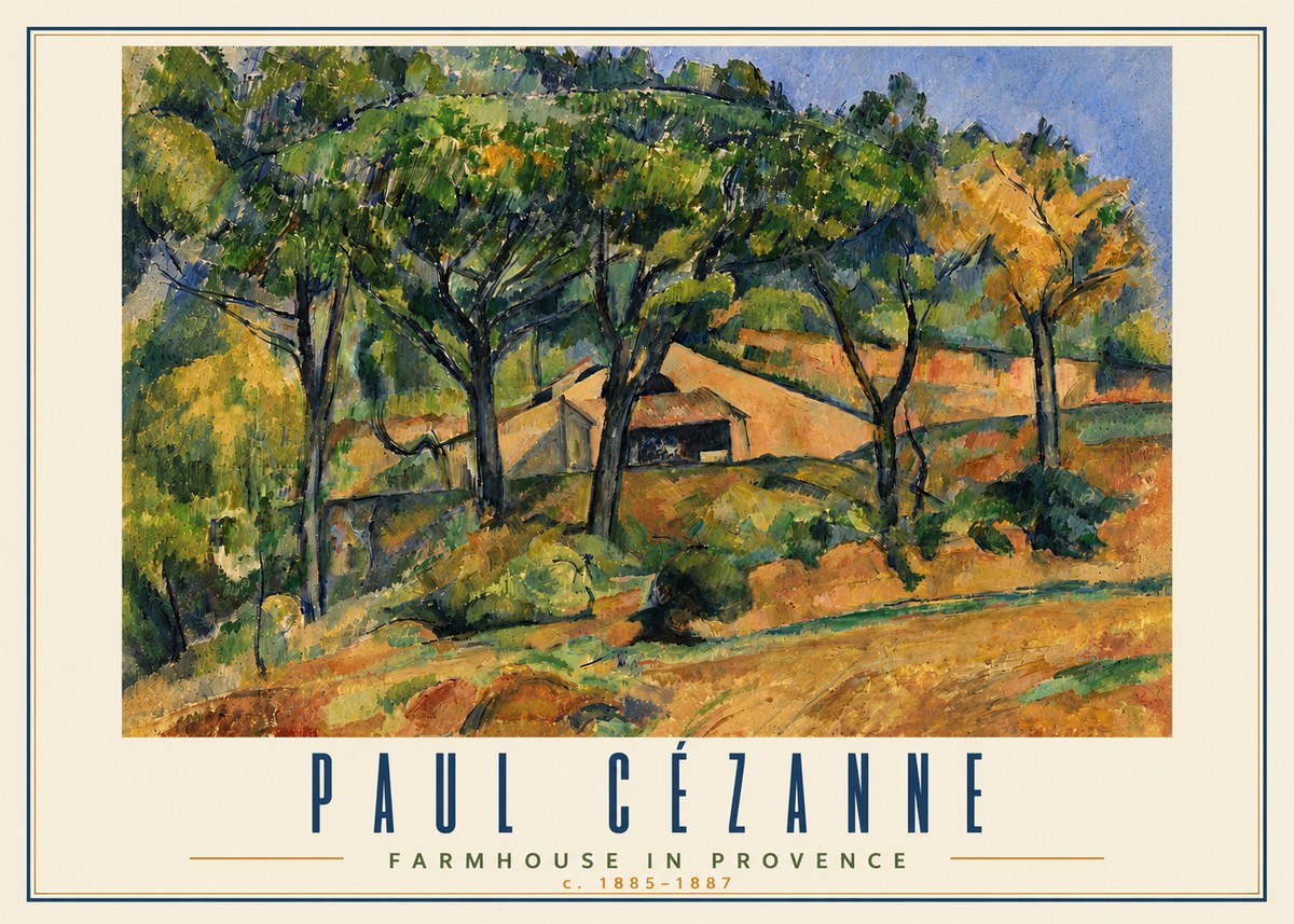 Paul Cézanne Farmhouse in Provence No4 - Plakát