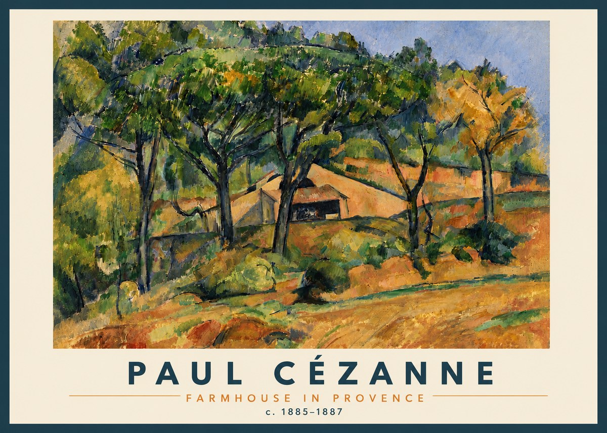Paul Cézanne Farmhouse in Provence No5 - Plakát