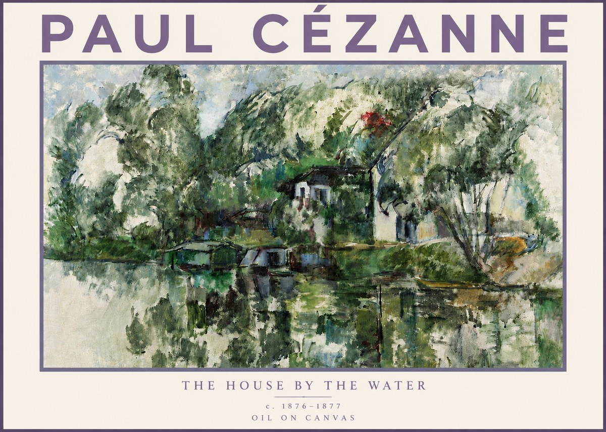 Paul Cézanne The House by the Water No3 - Plakát