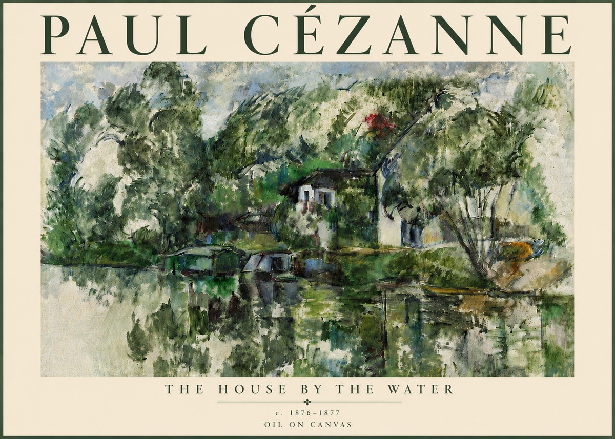 Paul Cézanne The House by the Water No5 - Plakát
