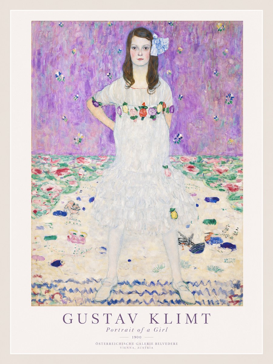 Klimt Portrait of a Girl No1 - Plakát